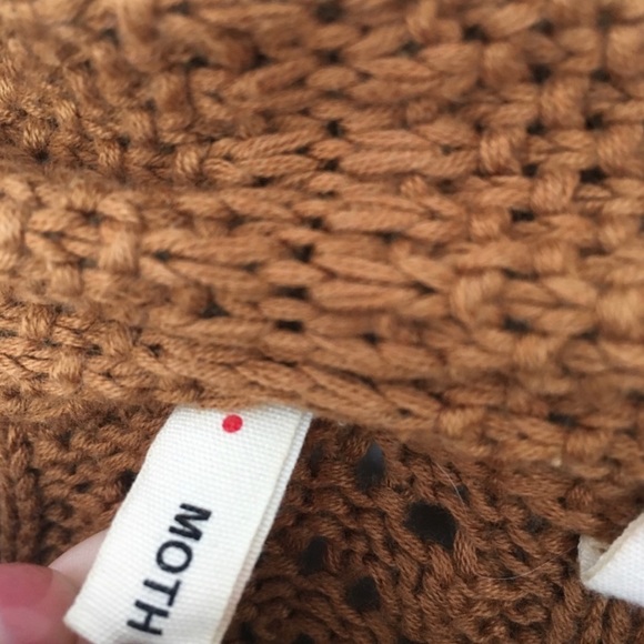 Anthropologie moth knit autumn brown cardigan - Picture 2 of 4